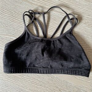 Hard Tail Blue Striped Strappy Yoga top, M